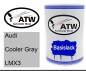 Preview: Audi, Cooler Gray, LMX3: 500ml Lackdose, von ATW Autoteile West.